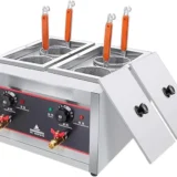 Electric Pasta Noodle Boiler Machine with 4 In 1 Compartments and Taps 2 Electric Pasta Noodle Boiler Machine with 4 In 1 Compartments and Taps