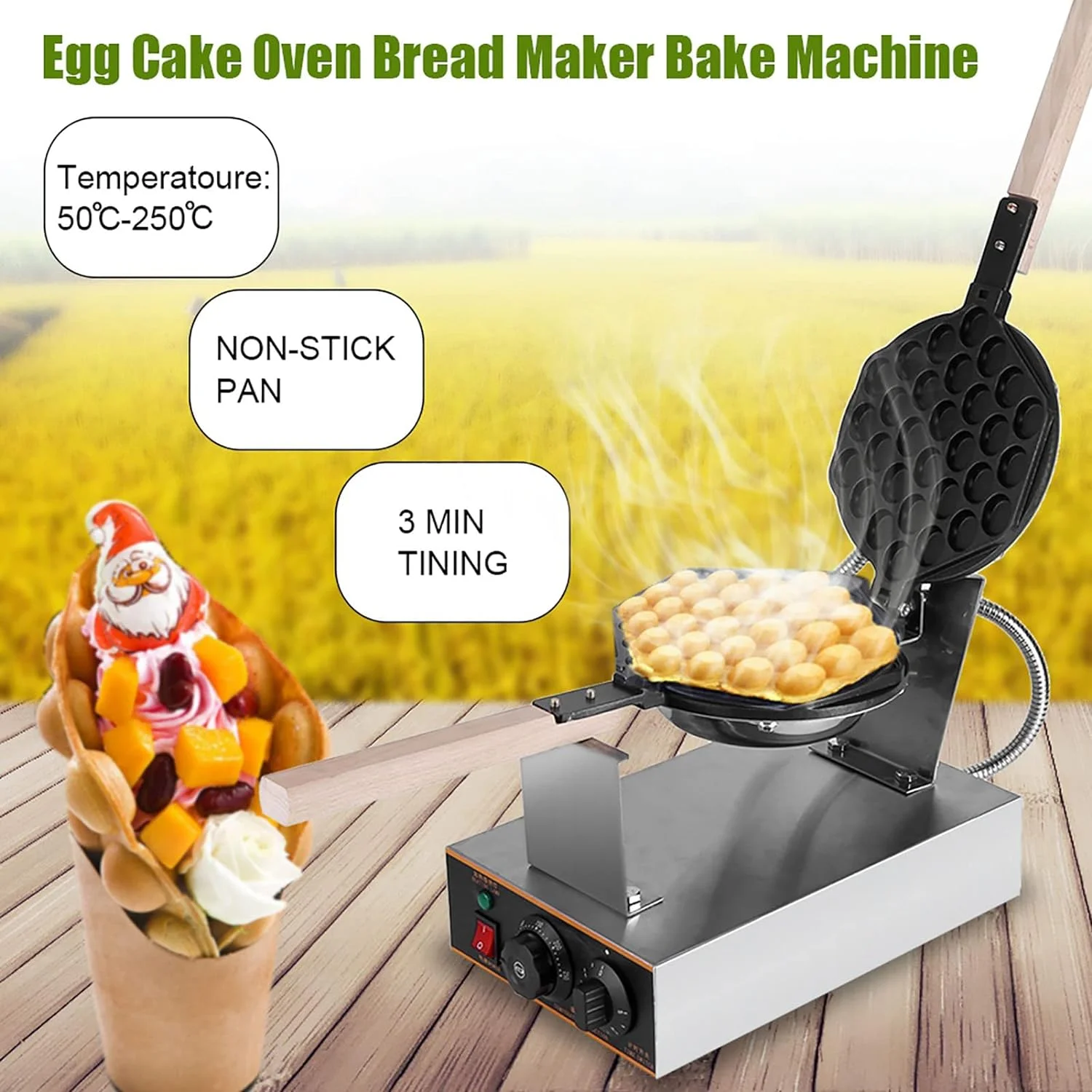Electric Bubble Waffle Machine 5 Electric Bubble Waffle Machine