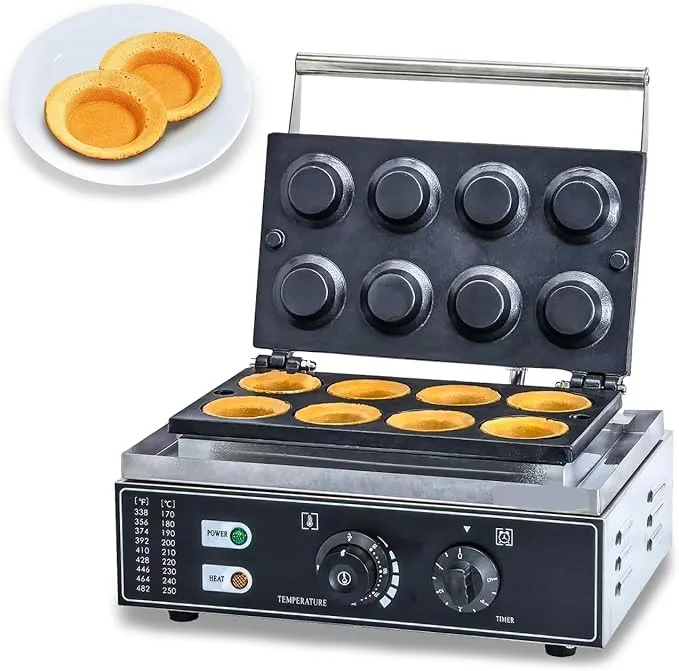 Electric Egg Tart Waffle Maker Machine Premium 3 Egg Tart Waffle Maker Machine Premium