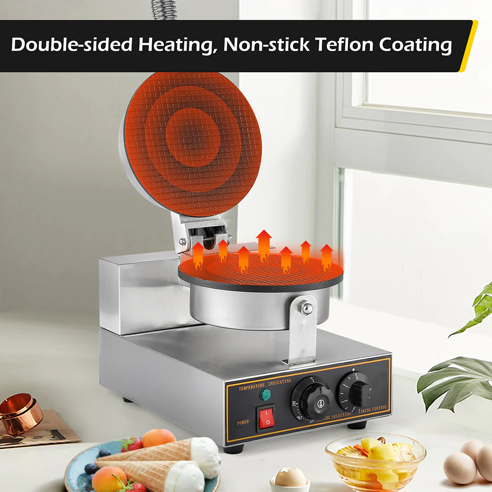 Electric Cone Waffle Maker machine 7 Inch Plate 5 Electric Cone Waffle Maker machine 7 Inch Plate