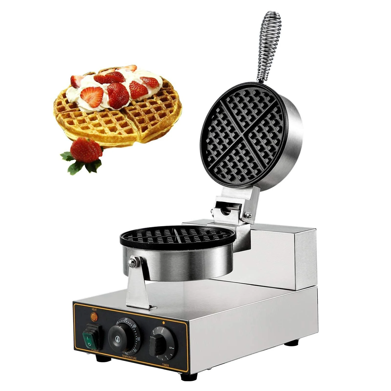 Electric Round Belgium Waffle Maker 3 Electric Round Belgium Waffle Maker