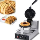 Electric Round Rotating Belgian Waffle Maker Machine