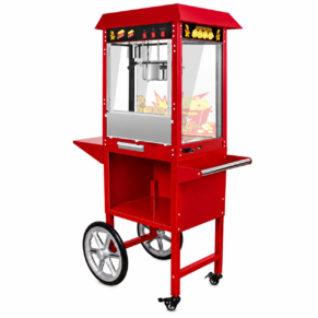 Commercial Popcorn Machine 250 Gms Electric Red With Cart