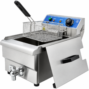 Electric Single Tank Deep Fryer 16 Liter With Oil Drain Tap