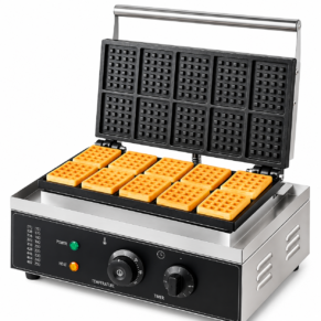 10 Piece Biscuit Waffle Maker With Drip Tray