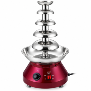 Chocolate Fountain 5 Layer Plastic Body Red