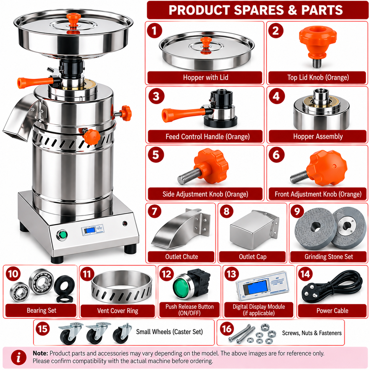 Commercial Tabletop Flour Mill 1 Hp Round 2 Commercial Tabletop Flour Mill 1 Hp Round