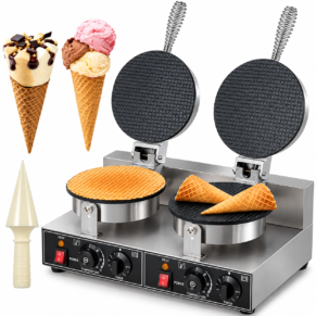 Cone Waffle Maker Machine Double Head