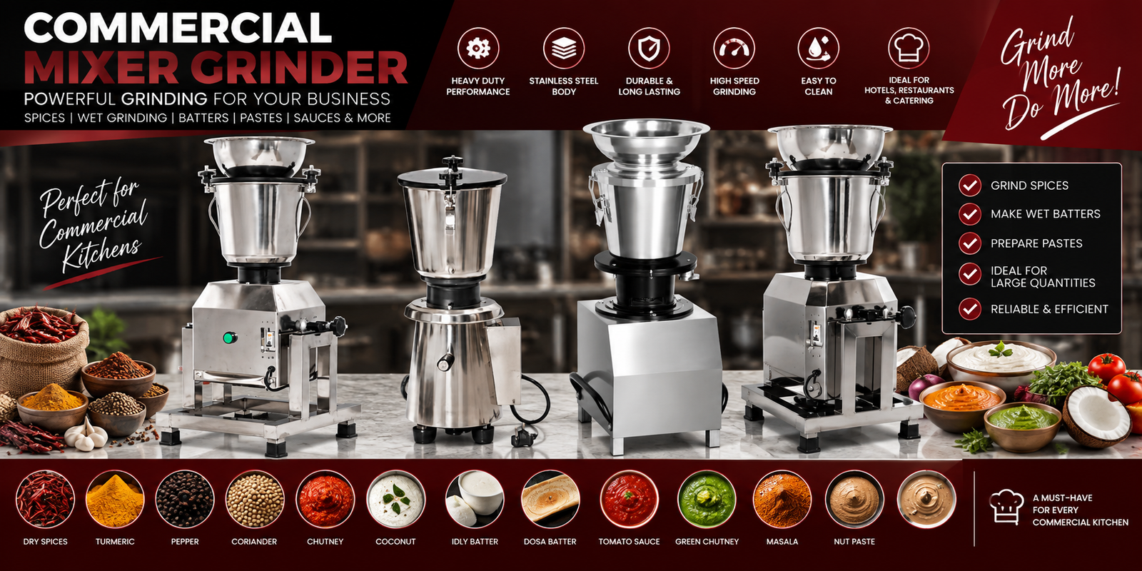 Commercial Mixer Grinder