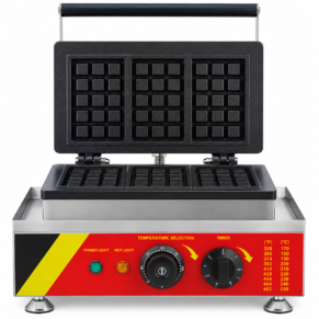 Rectangular Biscuit Waffle Machine 3 Slot