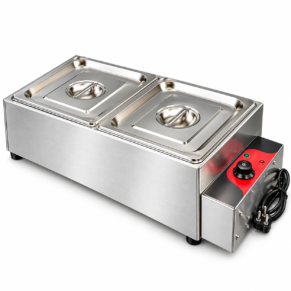 Electric Bain Marie Counter Top - 2 Compartments 8.5 LPan With Out Glass