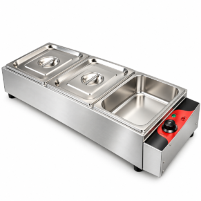 Electric Bain Marie Counter Top – 3 Compartments 5.5 LPan Without Glass